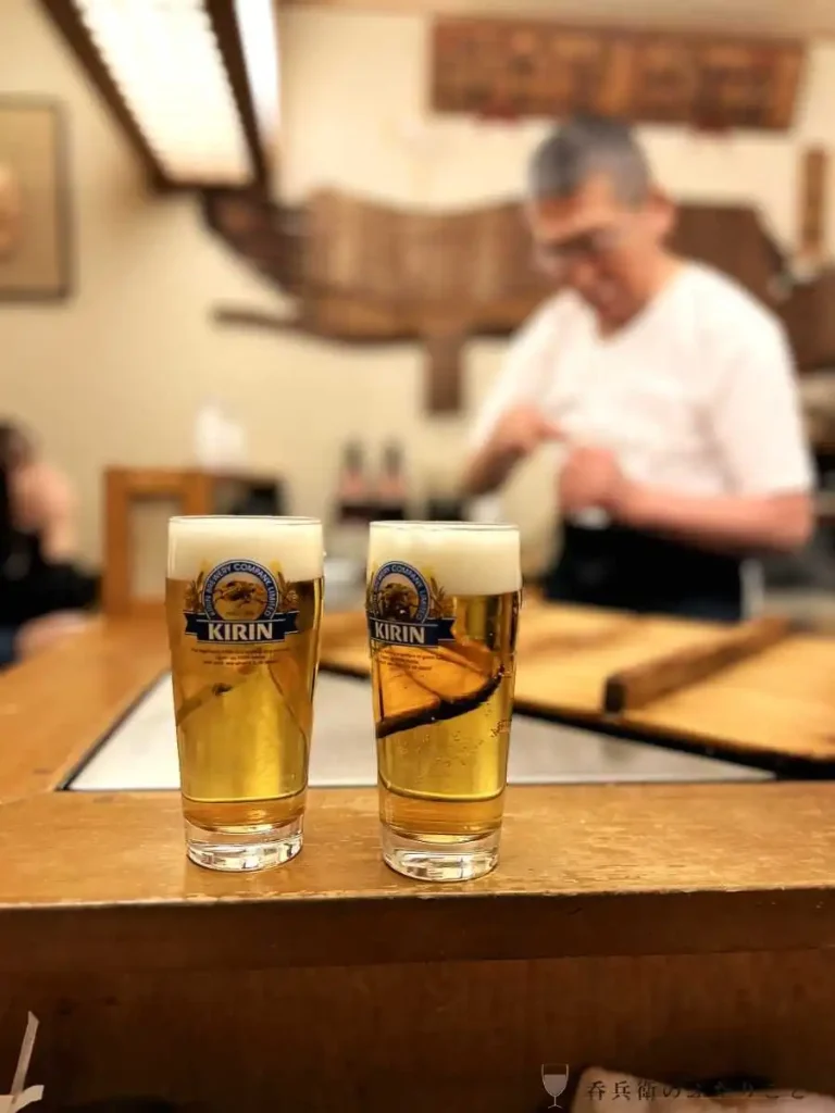 まずはビールで乾杯